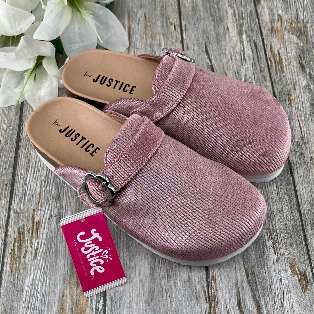 Little Girls Justice Unlined Platform Clogs Shoes Size 3